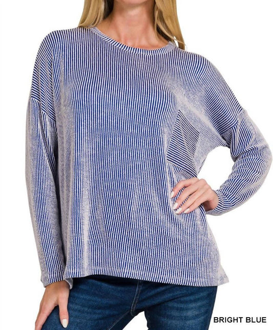 Zenana - Hazel Ribbed Long Sleeve Top