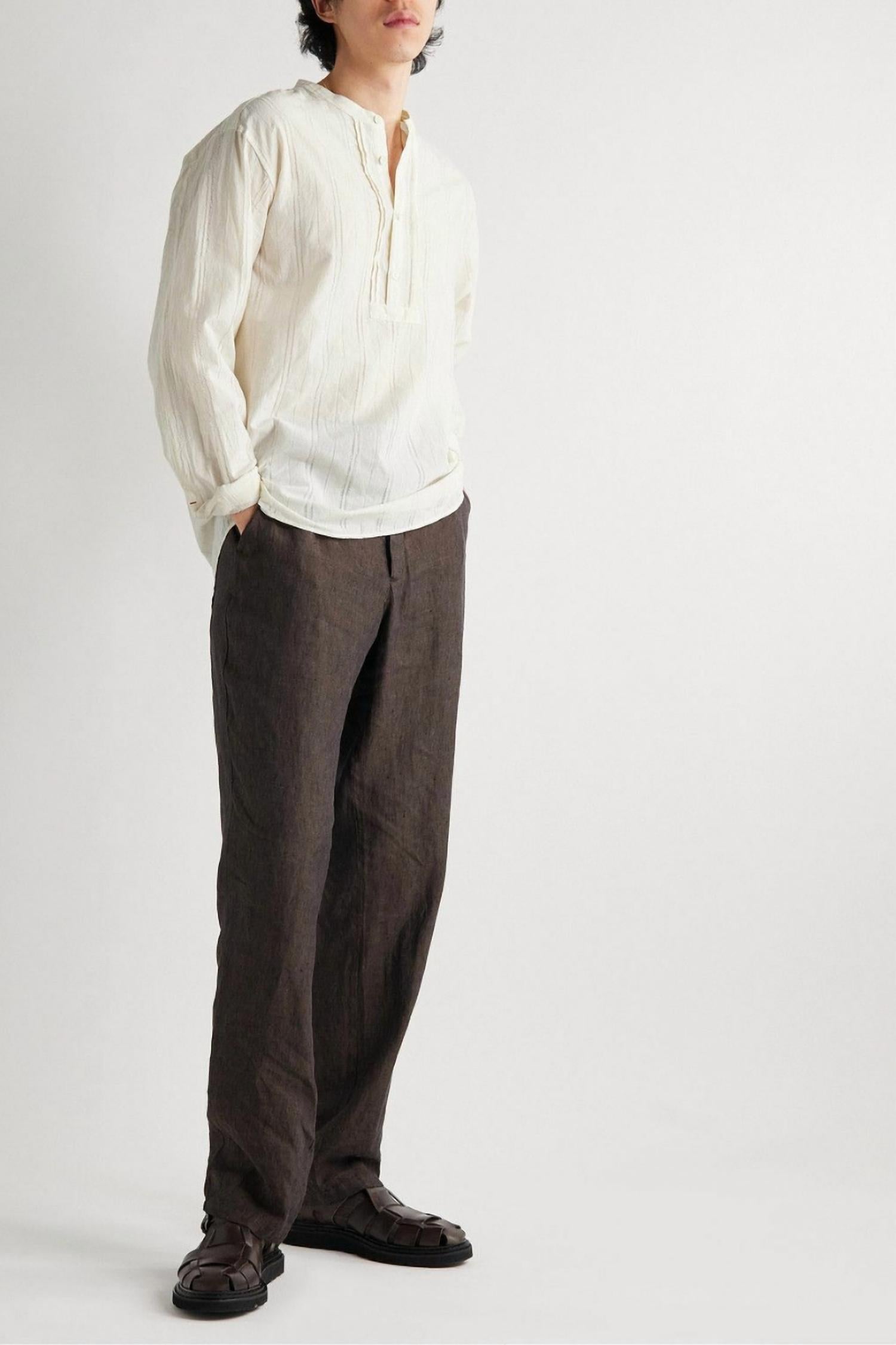 Orlebar Brown - Hemlock Grandad Collar Shirt