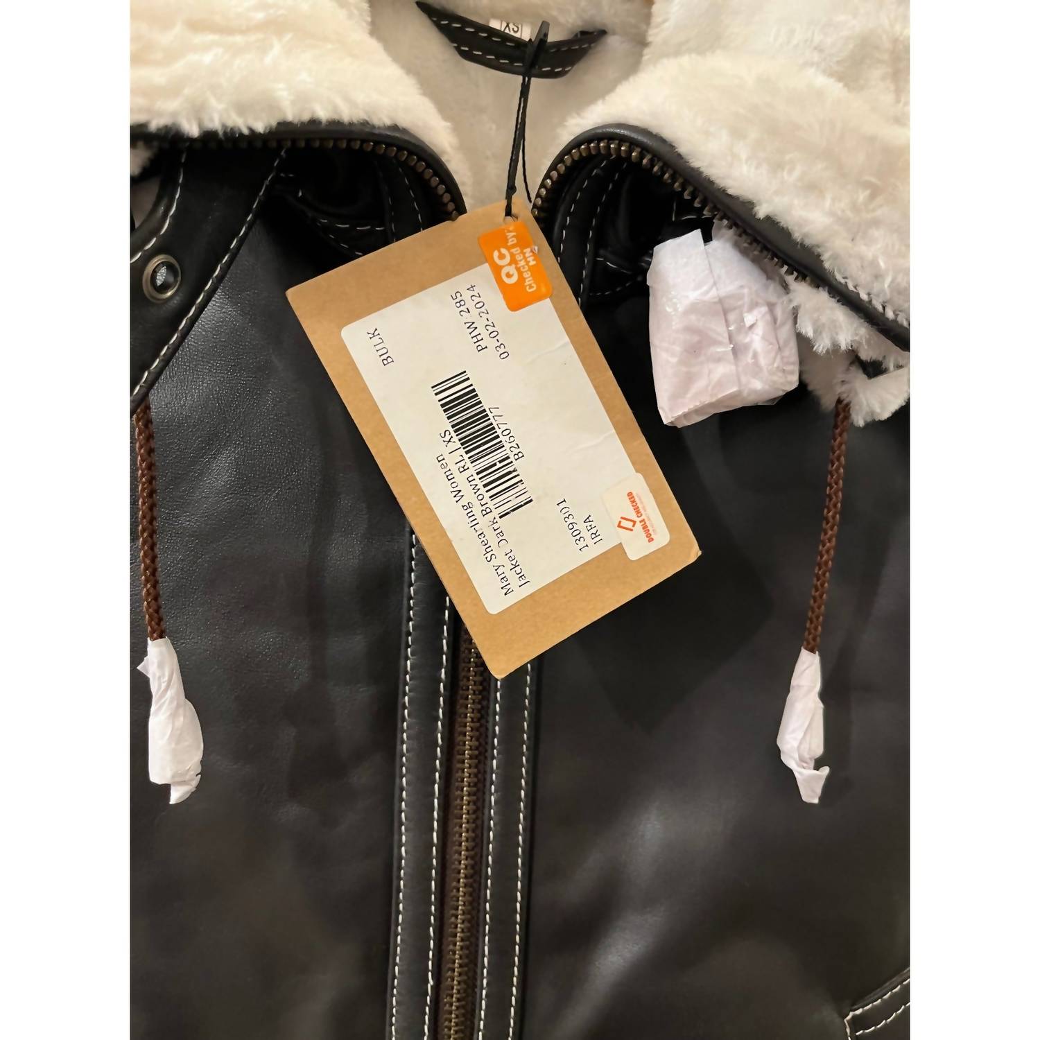 Decrum - Women's Genuine Leather Shearling Jacket
