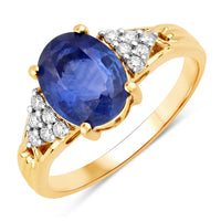 Diana M Jewels - Women's Oval Natural Sapphire Fashion Ring (2.33 Ct) - Classic Plus