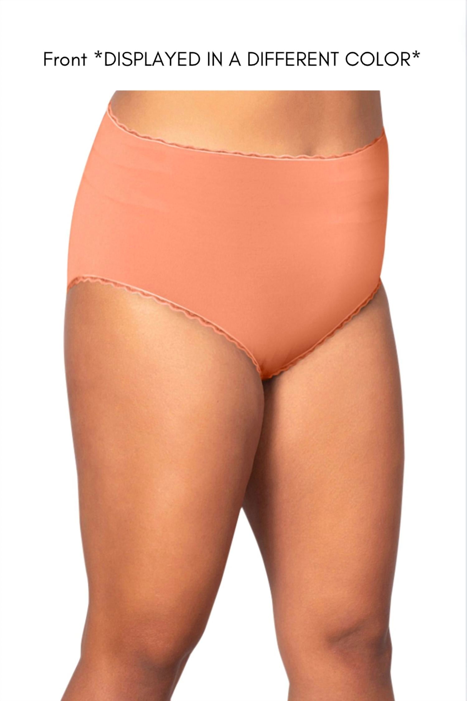 On The Plus Side - Plus Size Lace Trim Cotton Jersey Panties