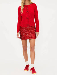Beach Riot Trixie Mini Skirt in red sequin - women's skirt