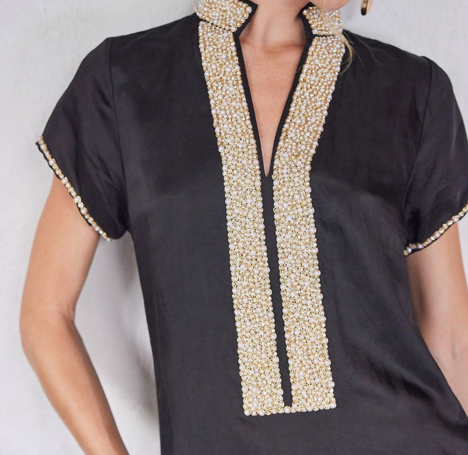 Bella Tu - Pearl Cap Sleeve Caftan Dress