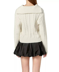 English Factory - Zip Up Knit Top Sweater