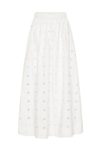 POSSE Peggy Midi Skirt in vintage white - women's skirt - view 4