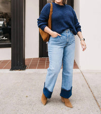 Self Contrast - RELAXED KNIT SWEATER