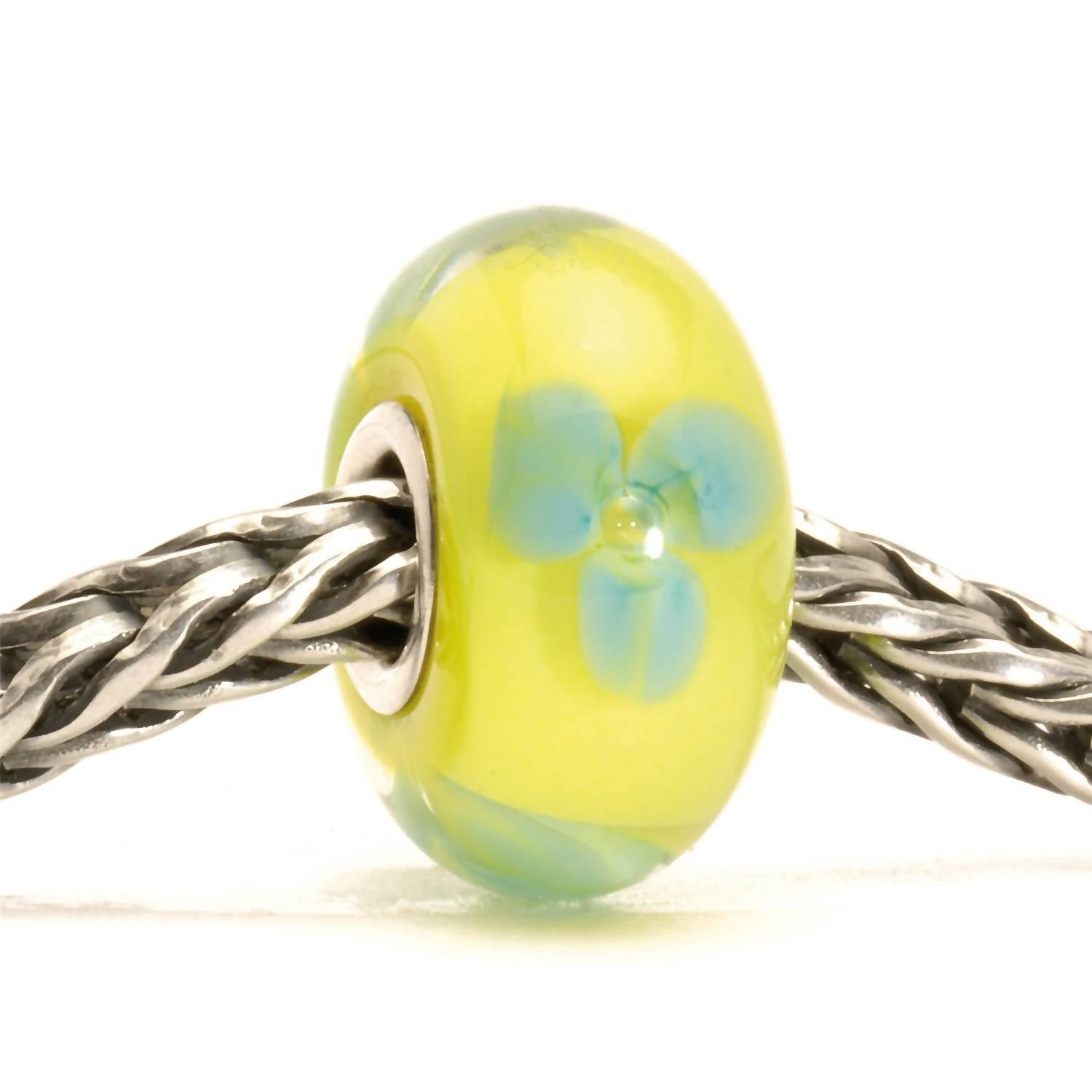 Trollbeads Women's Flower Glass Bead Charm in turquoise - women's accessory - detail view