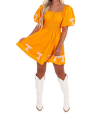 Stewart Simmons - University Of Tennessee Puff Sleeve Mini Dress