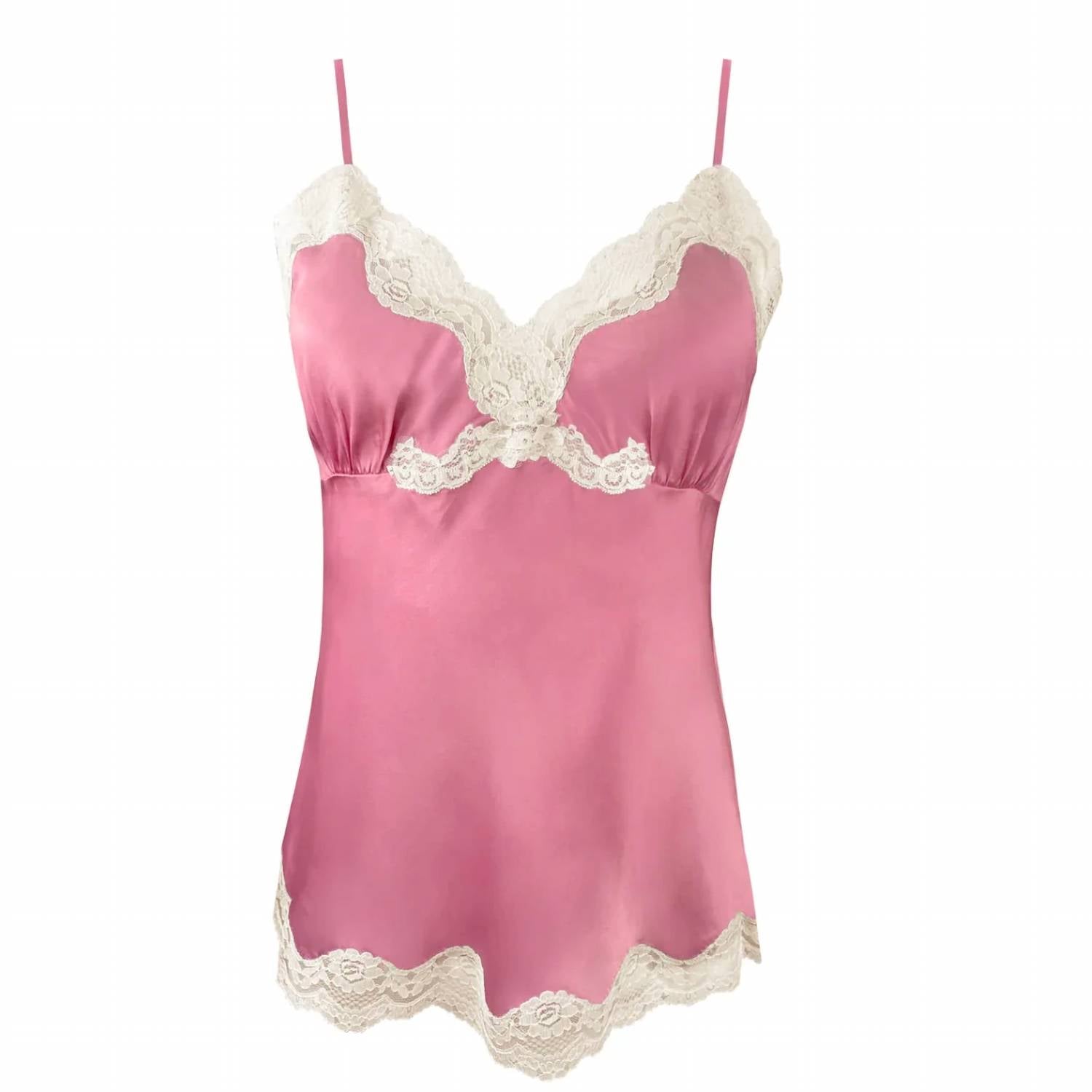 Gold Hawk - Women's Silk With Lace Camisole