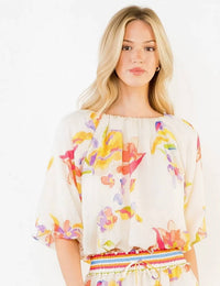 Thml - Floral Gather Neck Top