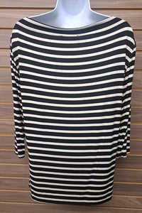 A.Gain - Women's Boat Neck Striped Top
