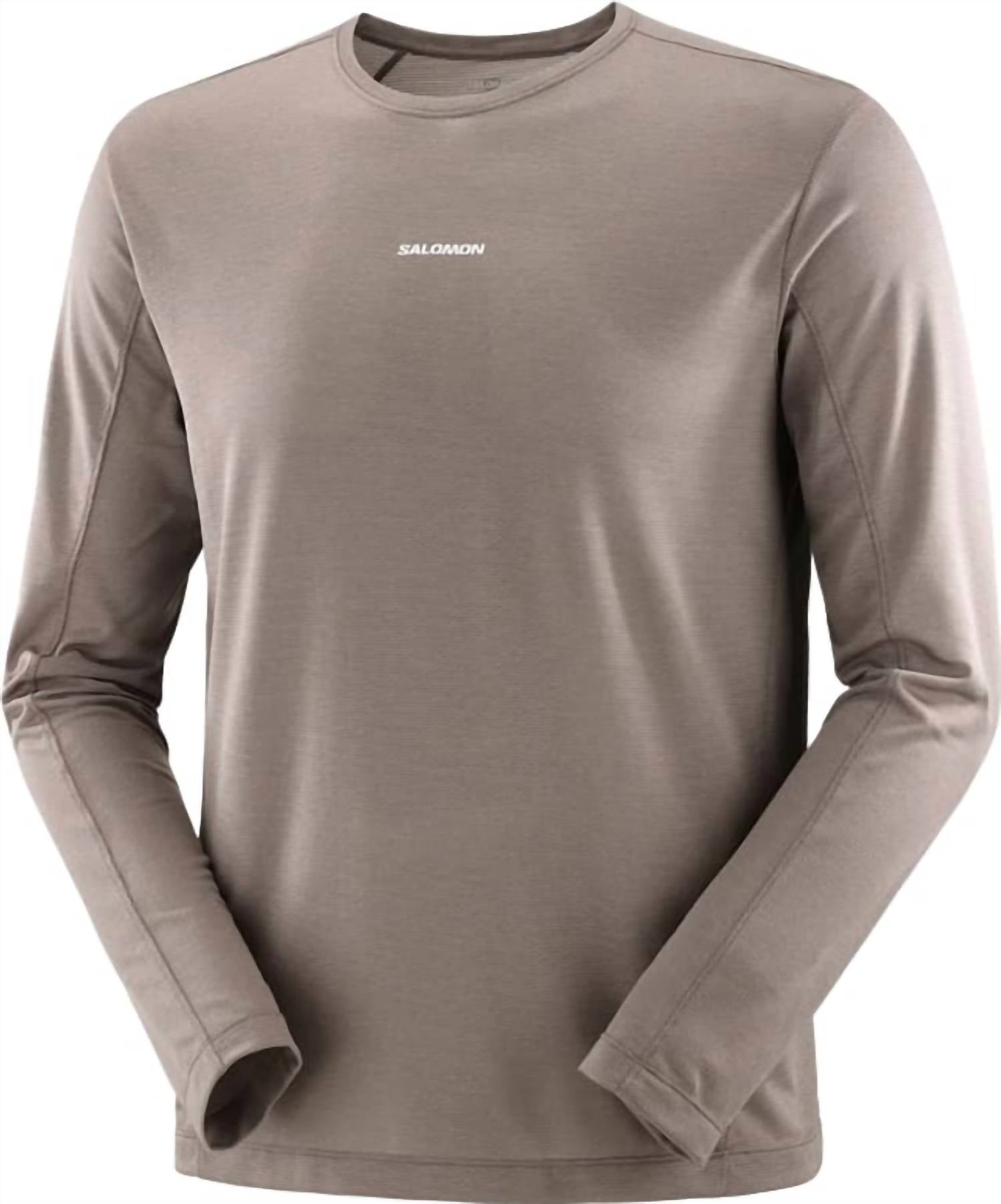 SALOMON Shakeout Core Long Sleeve T-shirt in iron - men's long sleeve top - alternate view