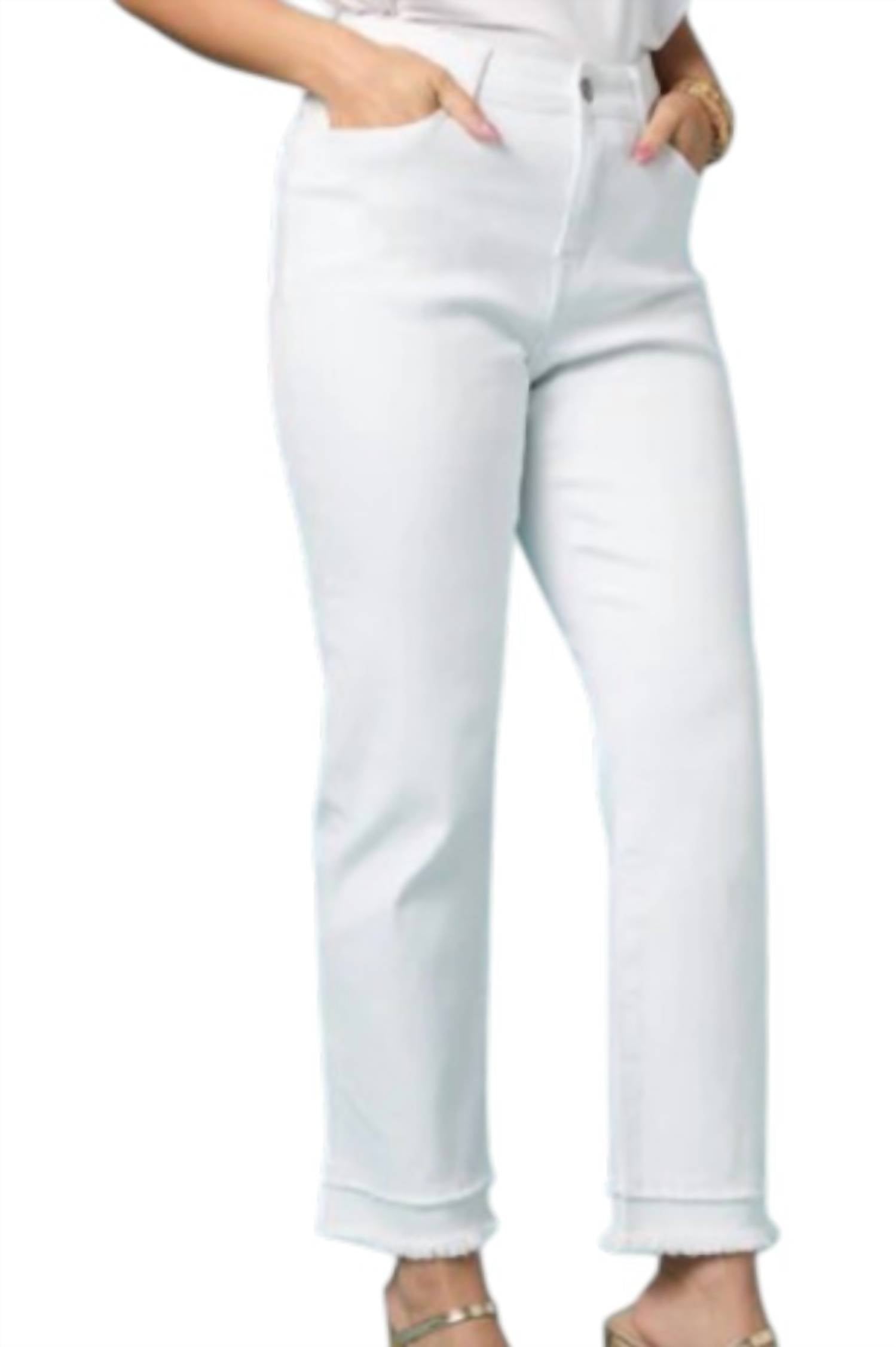 Coco + Carmen - Mary Straight Jeans With Double Fringe Denim