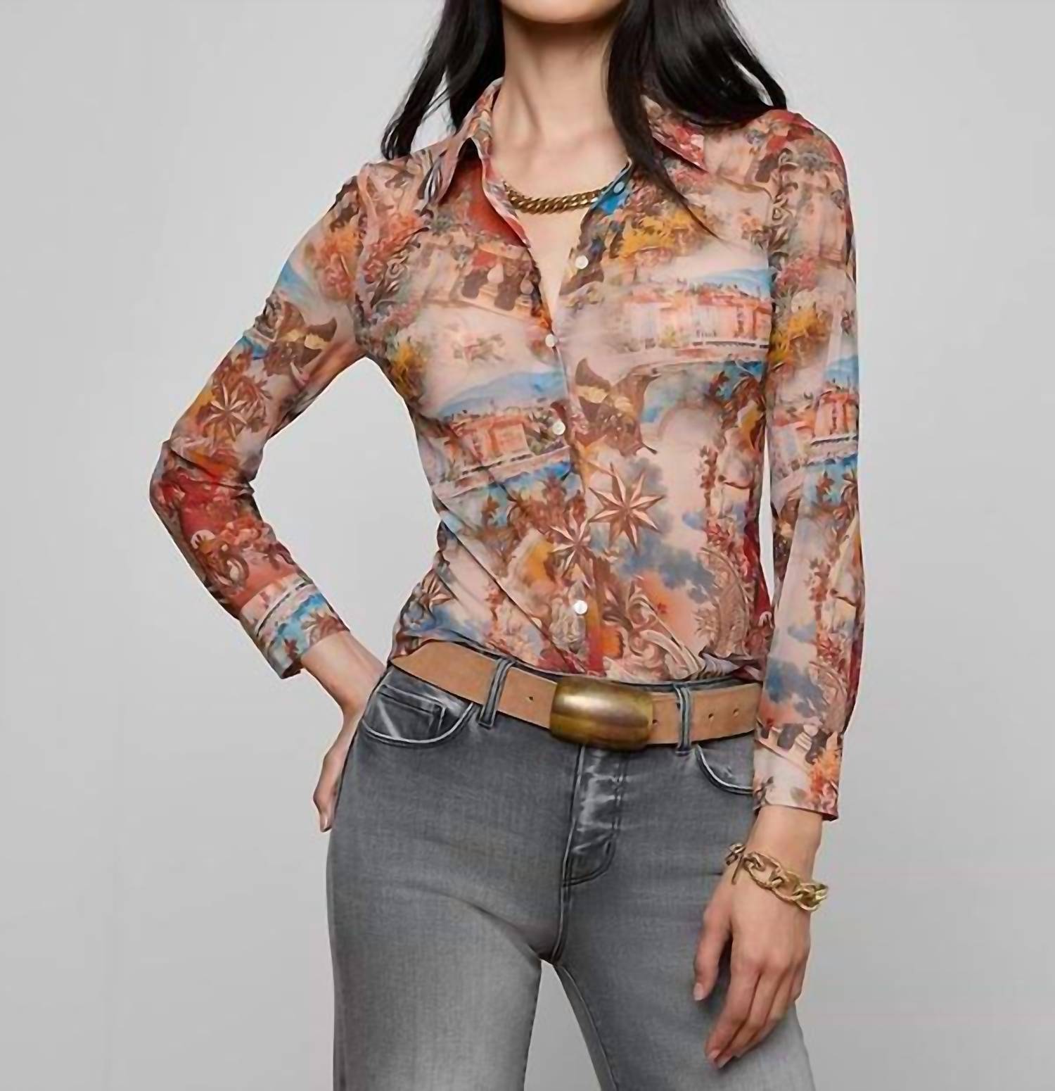 L'Agence - Indiana Mesh Blouse