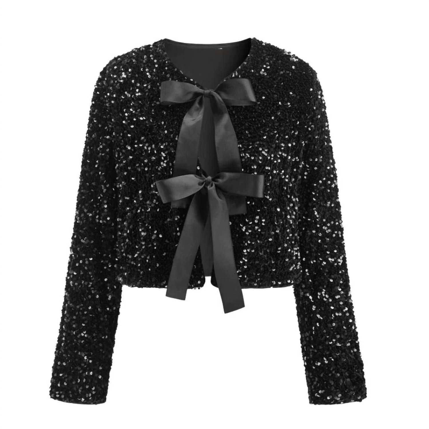 The Burgess Collection - Britt Sequin Cropped Jacket
