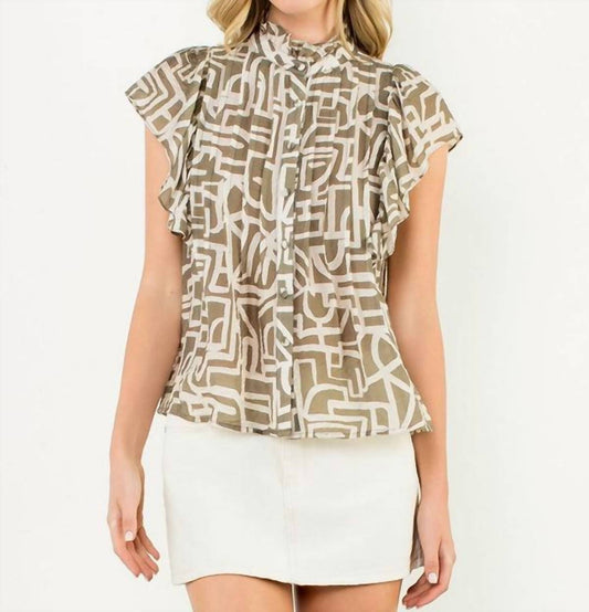 Thml - Flutter Sleeve Button Up Top