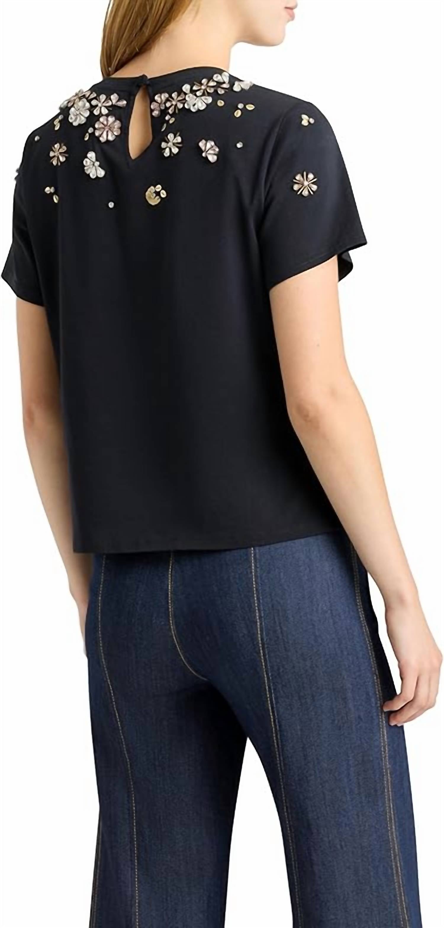 Cinq A Sept - Flower Shrunken Tee
