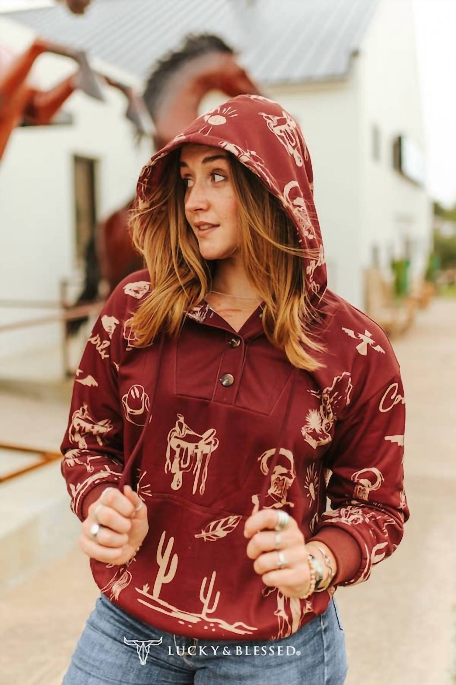 Lucky & Blessed - Western Desert Hoodie