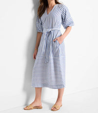 Nic + Zoe - Double Gauze Mixed Stripe Dress