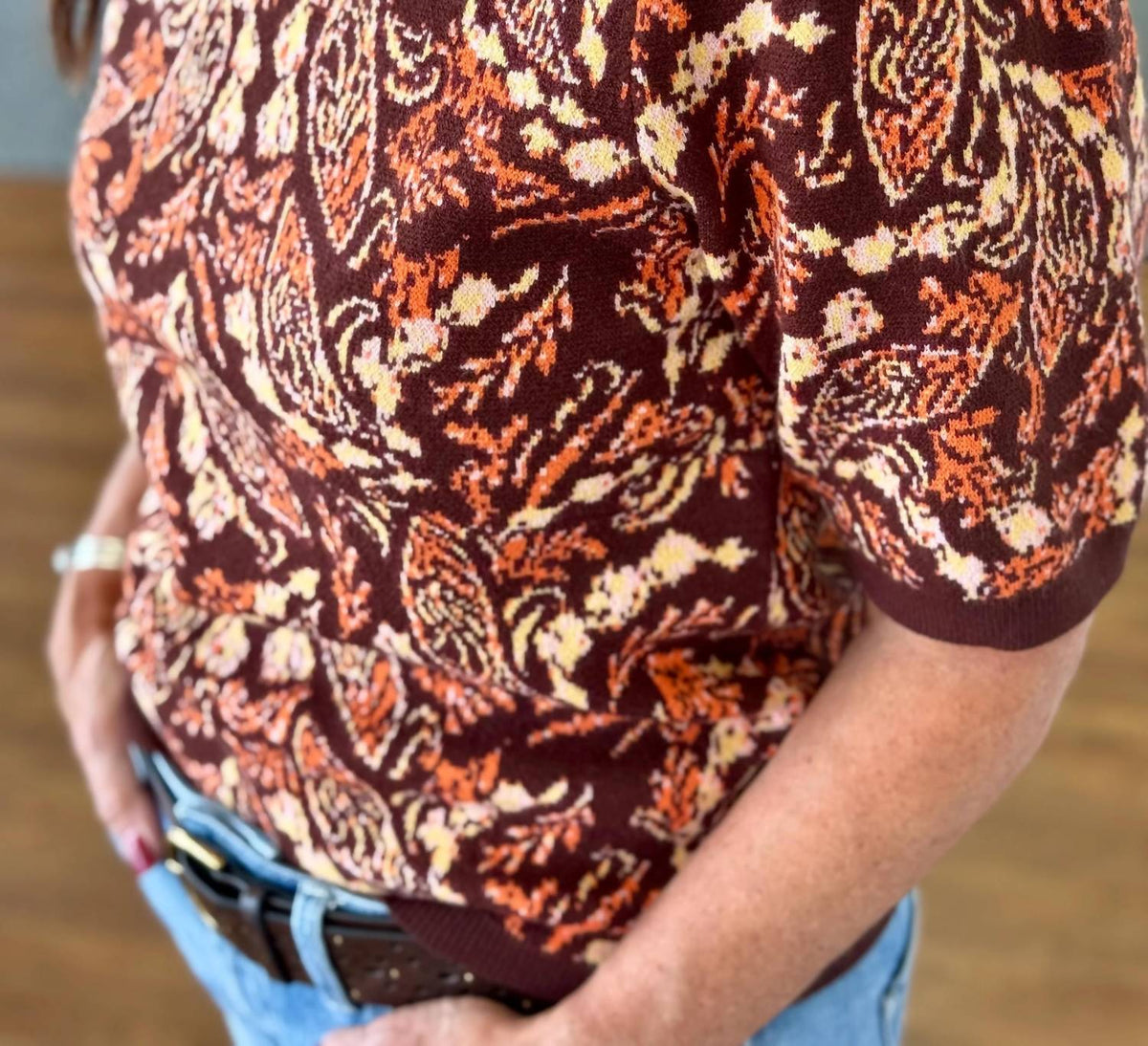 Strut & Bolt - Intarsia Paisley Sweater