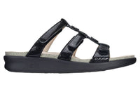 SAS Women's Naples Sandal in black black snake - women's sandal - detail view
