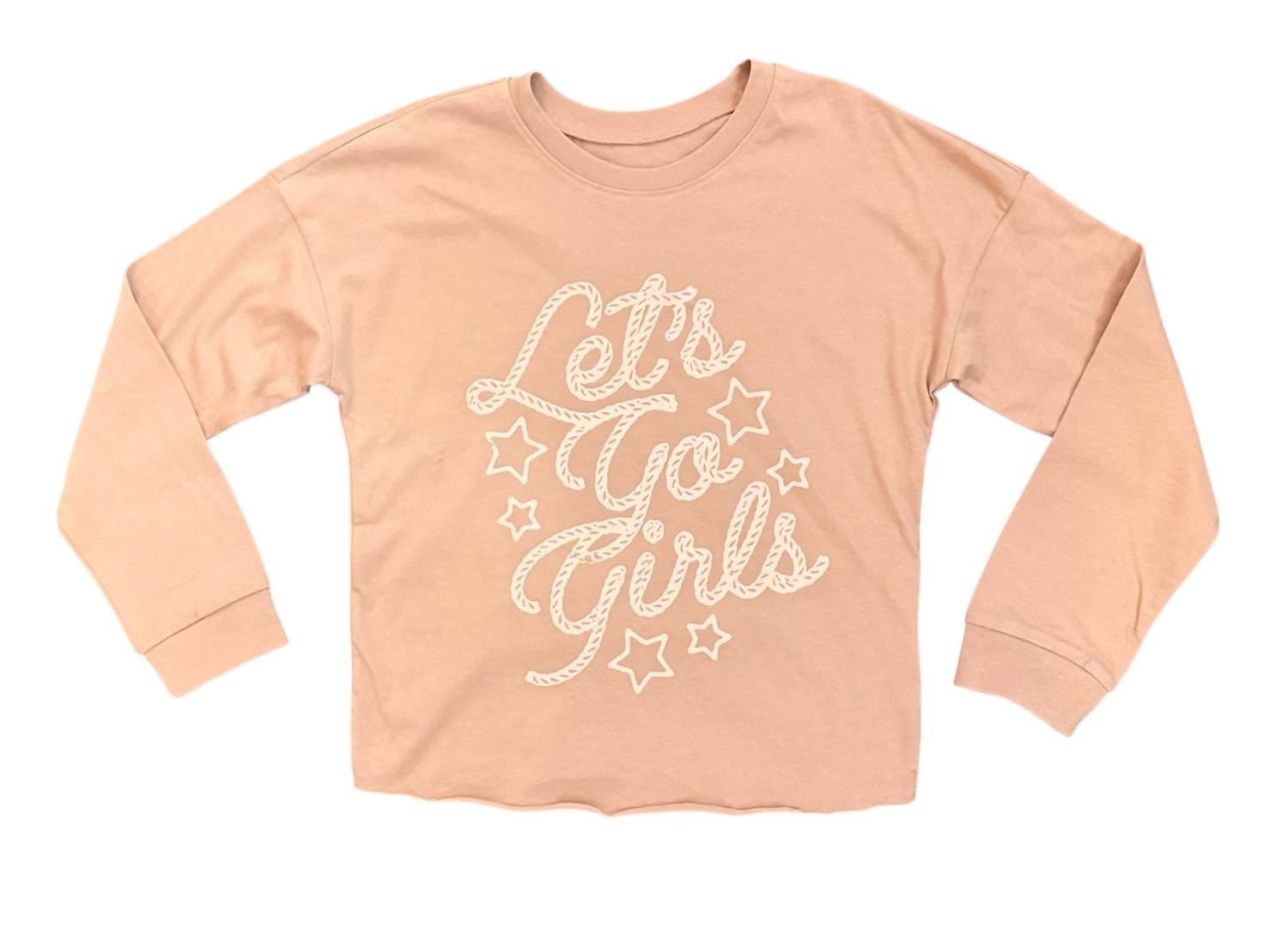 Tiny Whales - Girl's Oversized Long Sleeve Let’s Go Girls Sweater