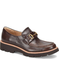 Sofft Women's Prewitt Loafer in chocolate - women's flats - detail view