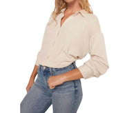 Z Supply Dawson Pucker Knit Shirt in tan - women's shirt - view 5