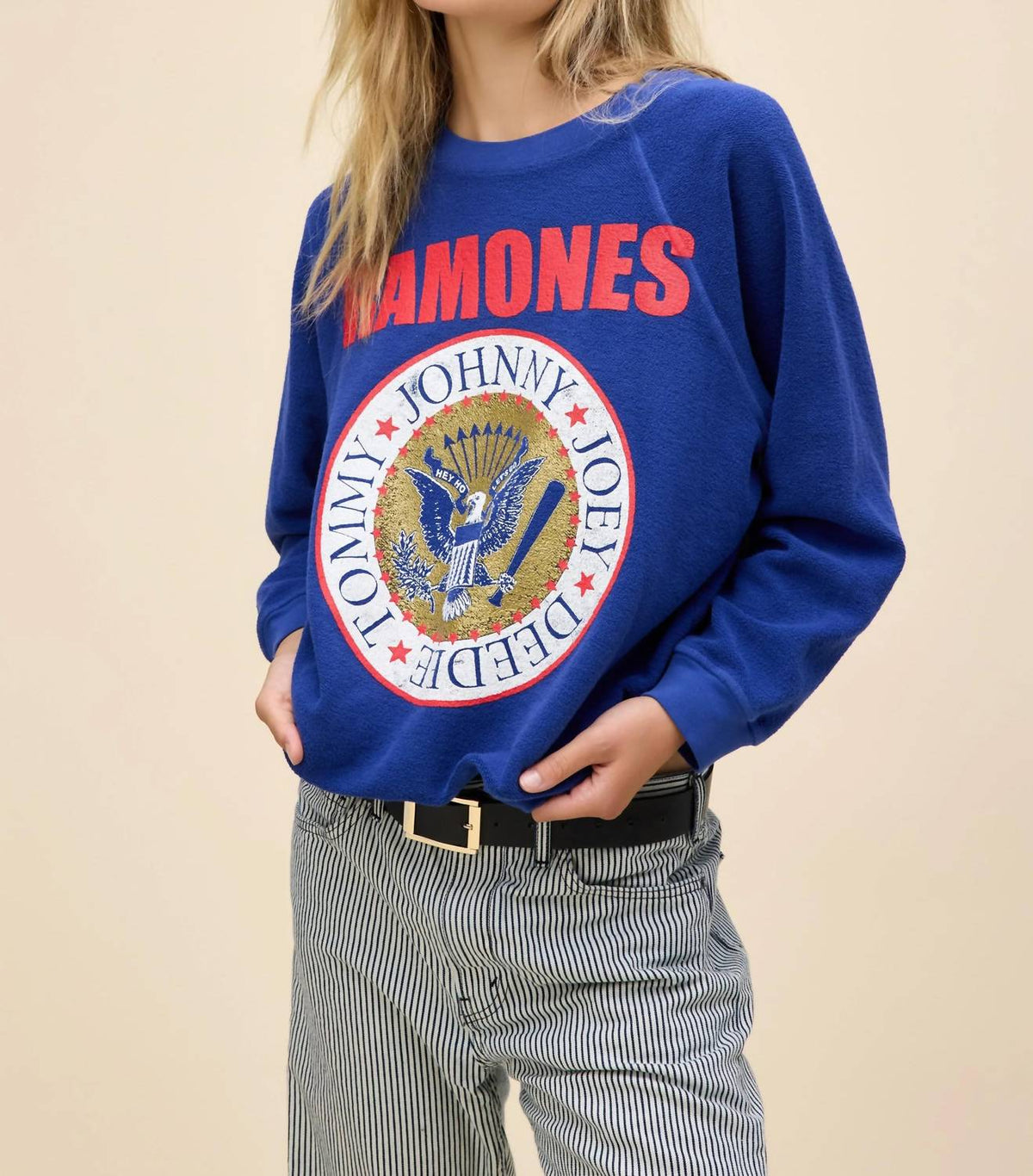 Daydreamer - Ramones Gold Seal Reverse Raglan Sweatshirt