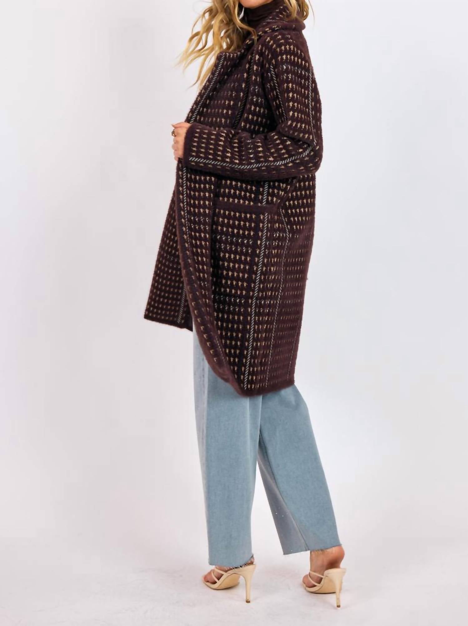 Sage The Label - Marceau Houndstooth Coat