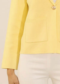 Metric Knits - One Button Patch Pocket Shorter Length Blazer