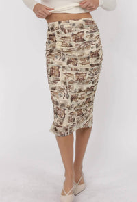 Sage The Label - Giddy Up Ruched Mesh Skirt