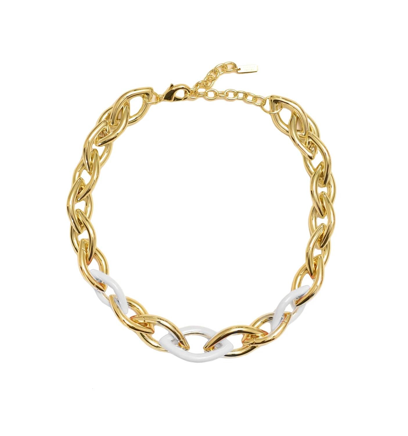Adriana Pappas - Women's Enamel Links Necklace