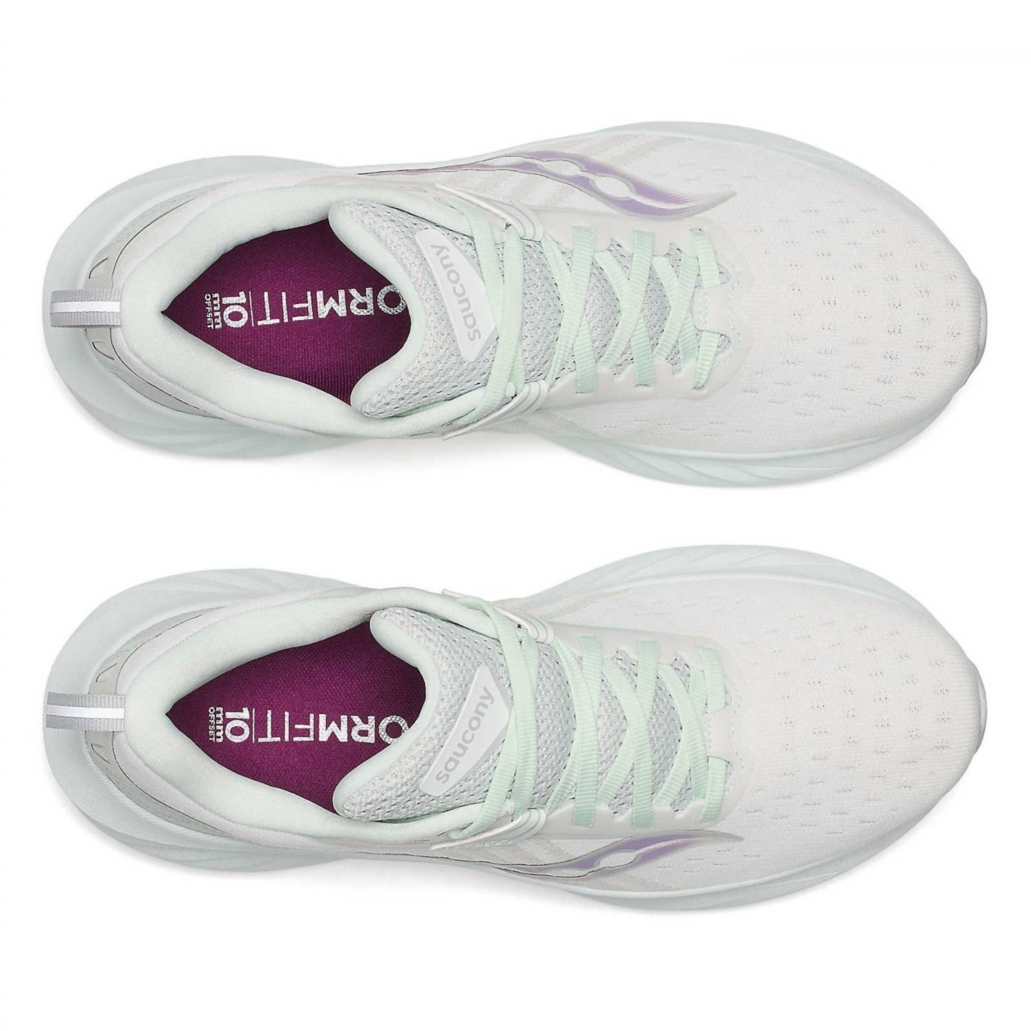 SAUCONY Women's Triumph 22 Running Shoes in white foam - women's shoe - view 4
