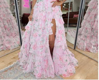 Sherri Hill - Floral With Pearl Trim Gown