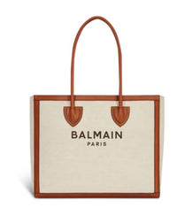 Balmain - Women's Army Logo Canvas Shopper Tote Bag