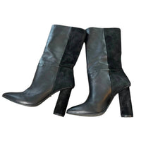 42 GOLD Women's Suede & Leather Boot in black - women's shoe
