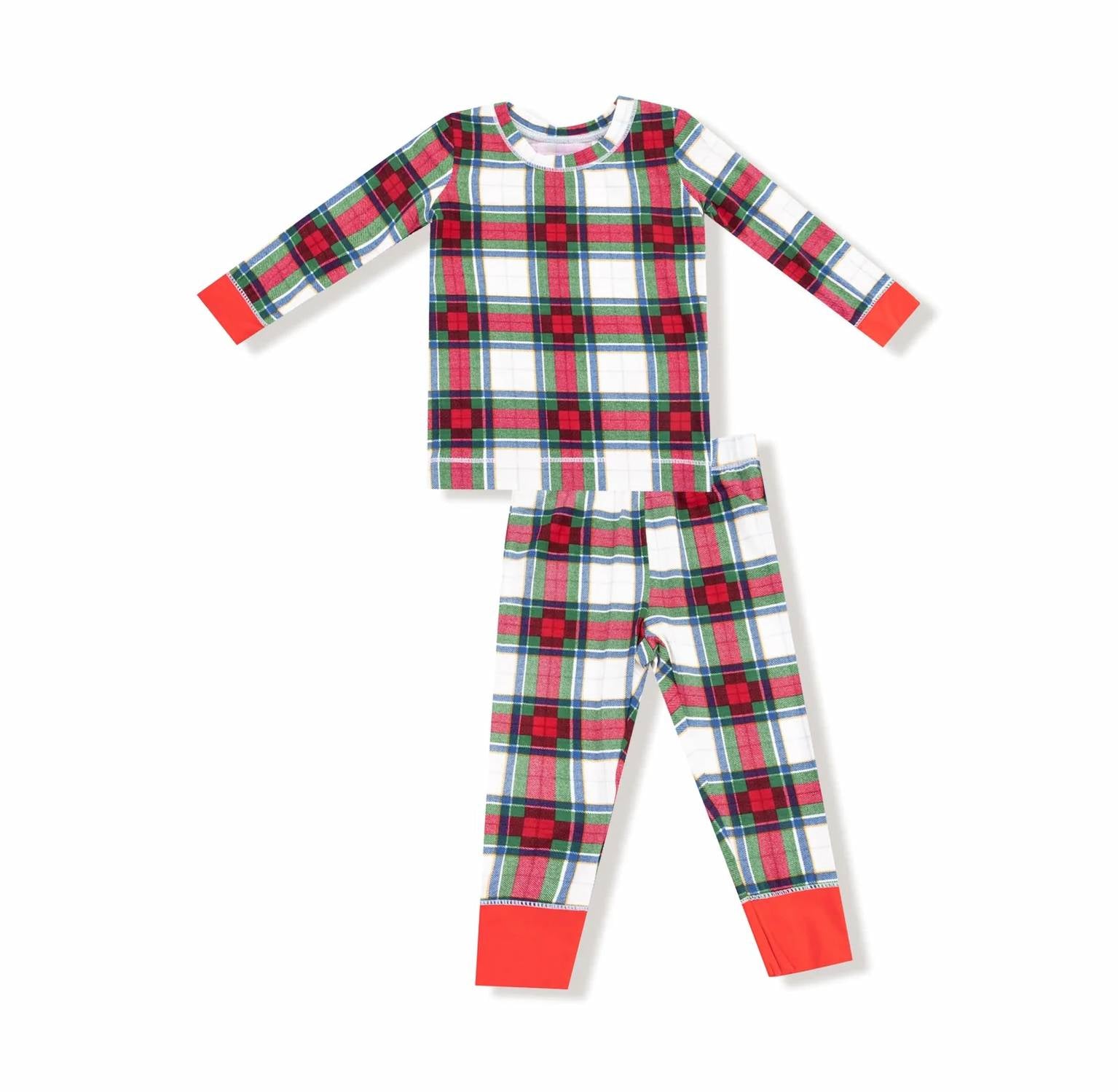 Angel Dear - Kids Holiday Plaid Pajama Set