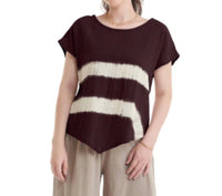 Oh My Gauze! Grace Casual Top in amethyst - women's t-shirt - detail view