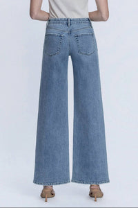 Flying Monkey - High Rise Hotfix Stone Wide Leg Jeans