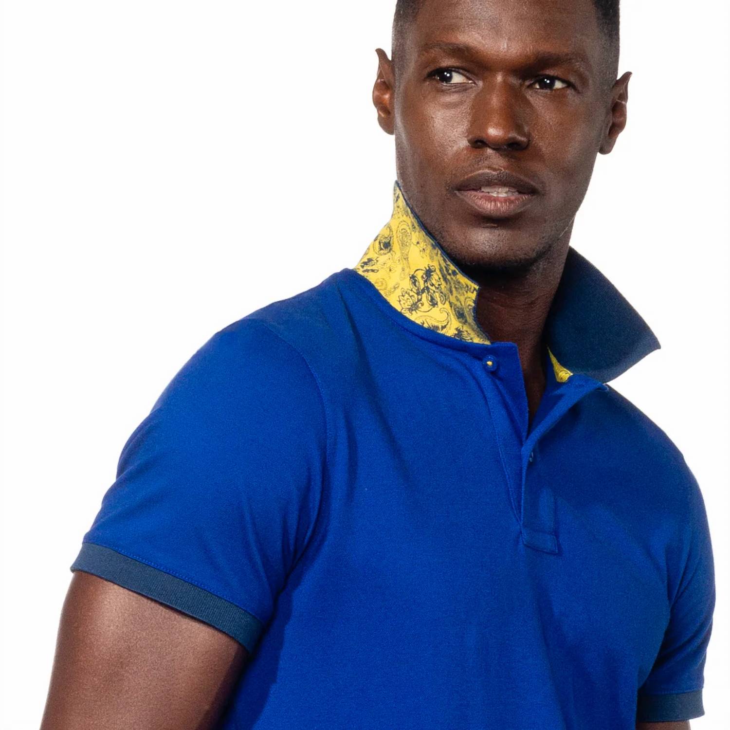 Eight X - Double Sided Paisley Print Sax Polo
