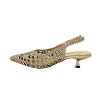 Exe Women's Slingback Low Heel in gold - women's heels - detail view