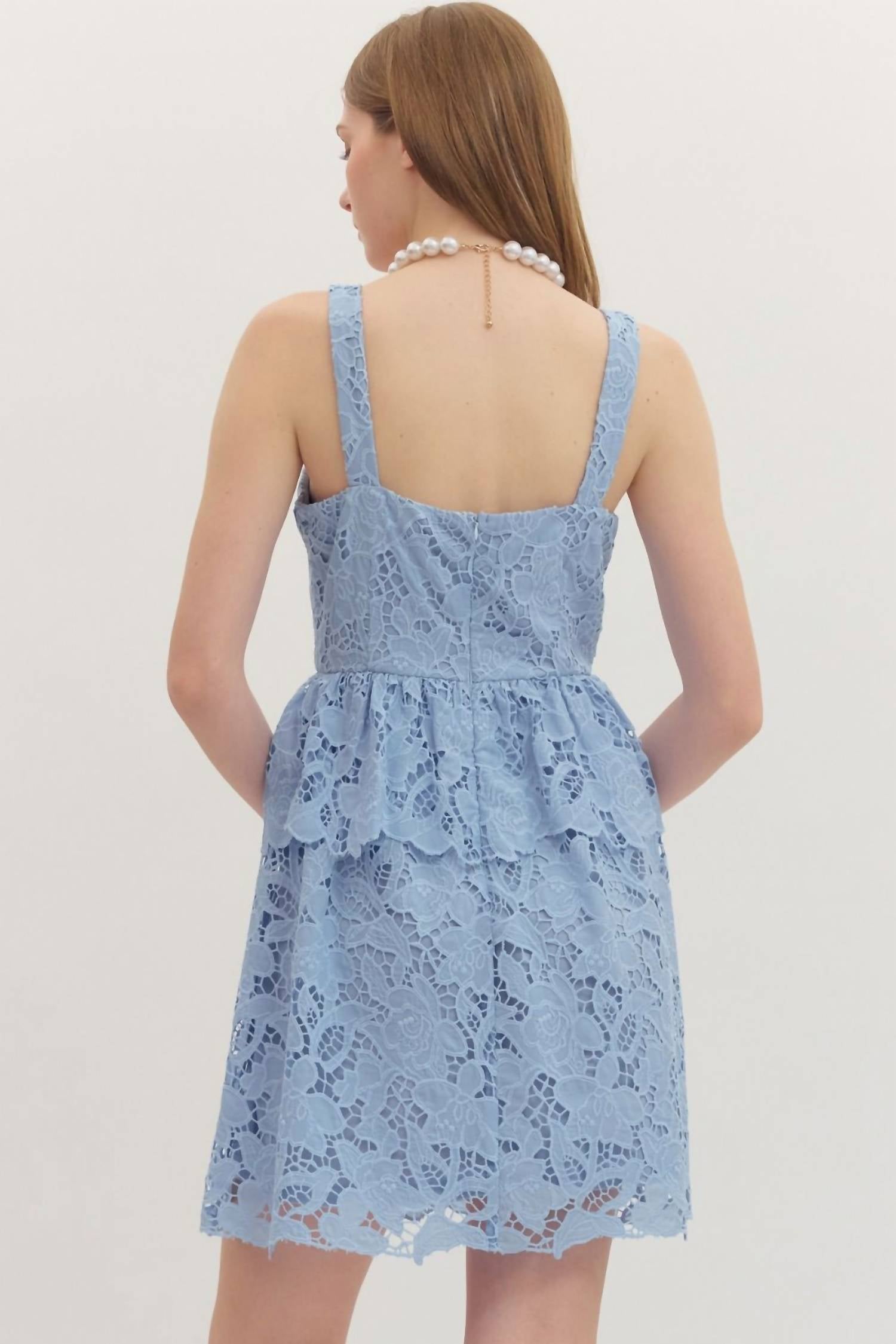 Entro - Floral Laced Mini Dress