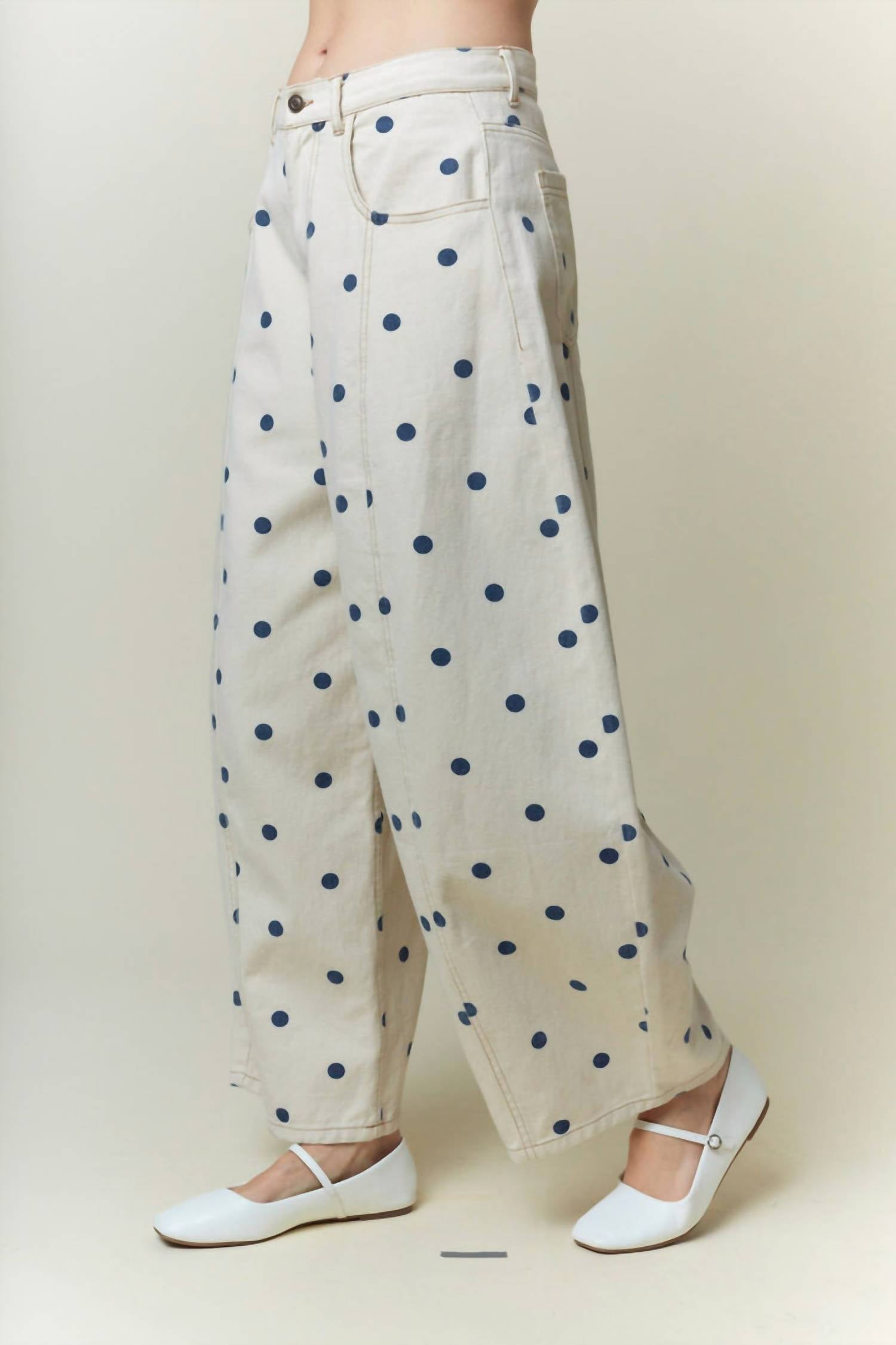 Peach Love - Simply Spotted Denim Pants
