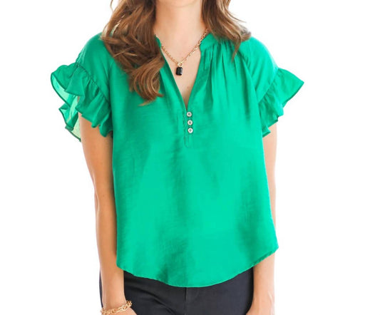 Current Air - Ruffle Short Sleeve Top