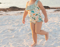 Emerson And Friends - Explore Florida Ruffle Leg One Piece Girls Swimsuit