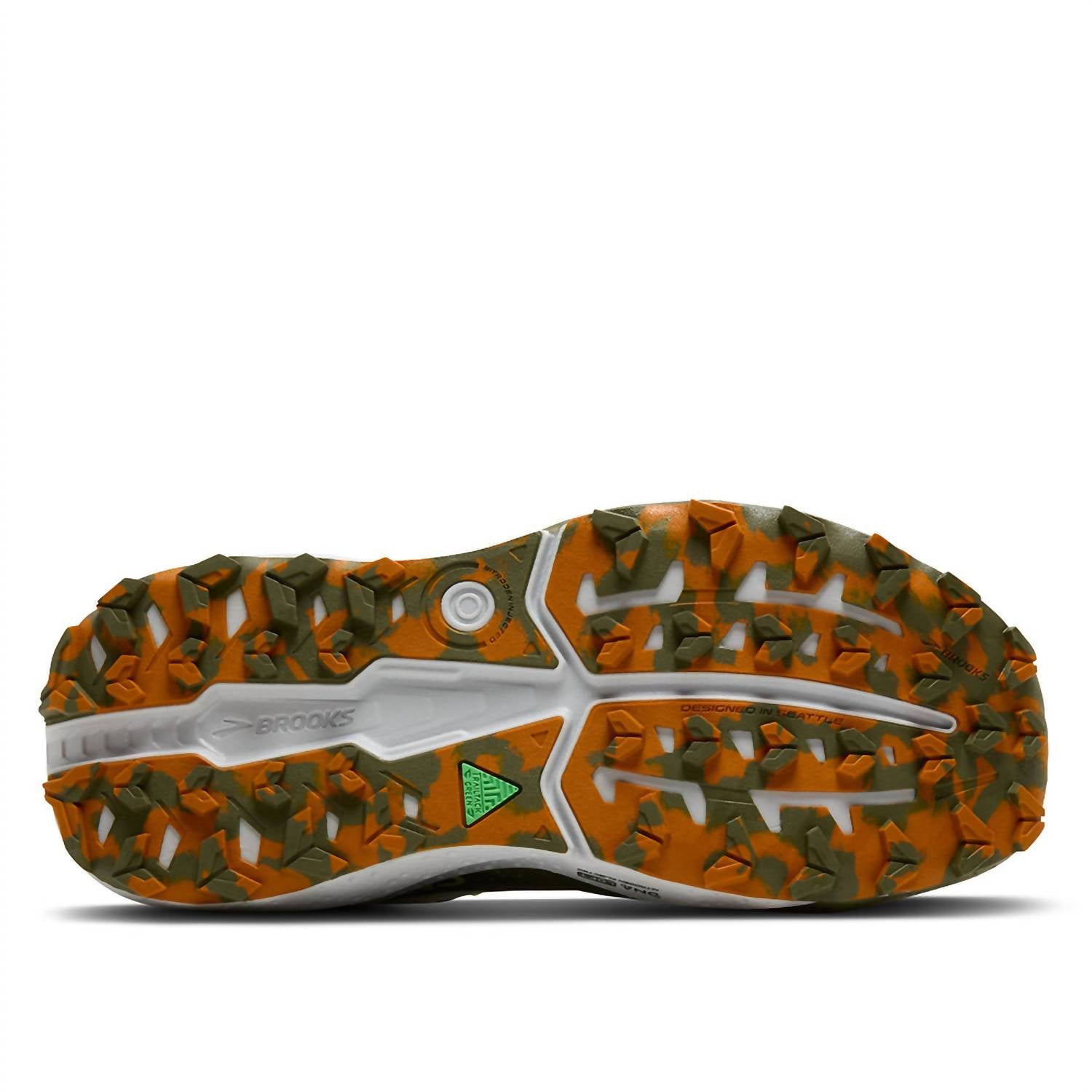 BROOKS Men's Caldera 8 Sneakers in 314 dusty olive lime oyster - men's shoe - view 6