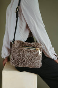Ybh - Women's Shearling Fanny Pack Bag