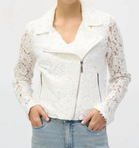 Joseph Ribkoff - Lace Fitted Moto Jacket