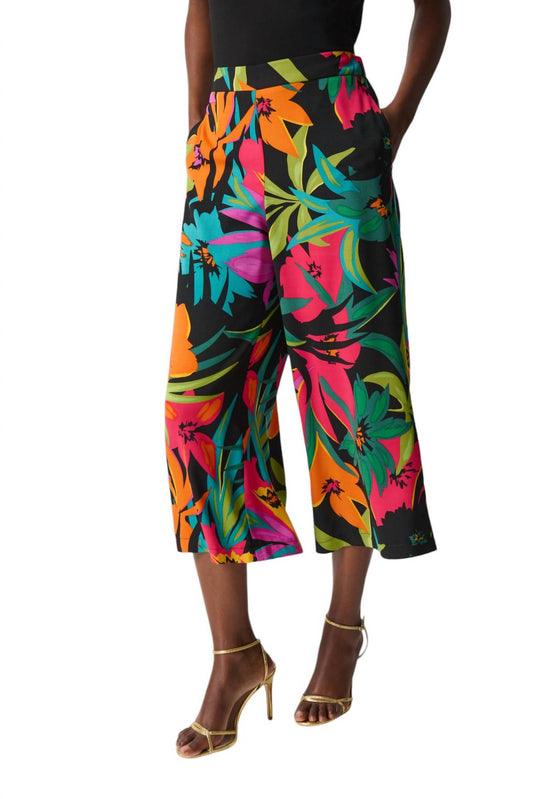 Joseph Ribkoff - Hibiscus Print WIde Leg Culotte